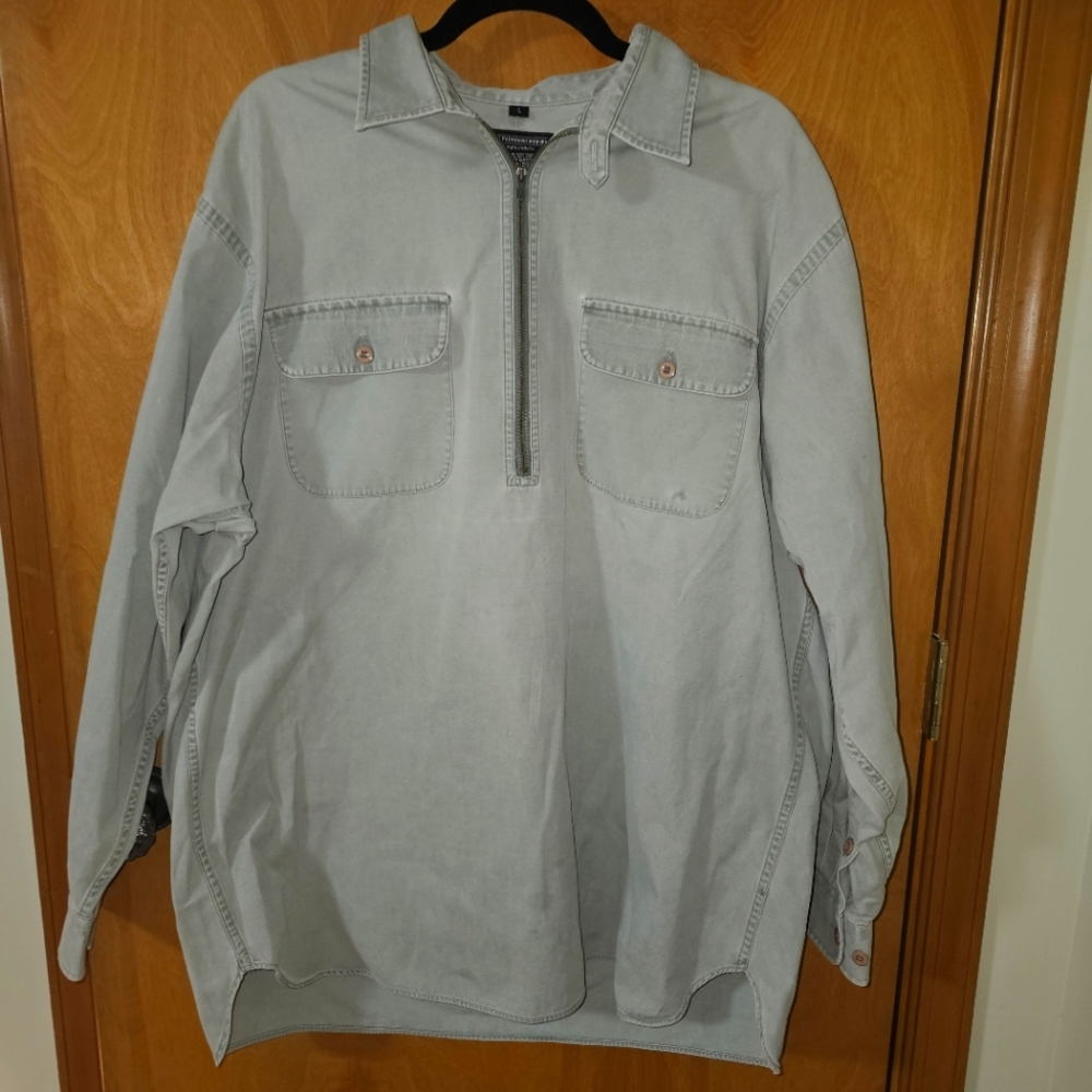 J. PETERMAN COMPANY Green Pullover Zip Up LARGE